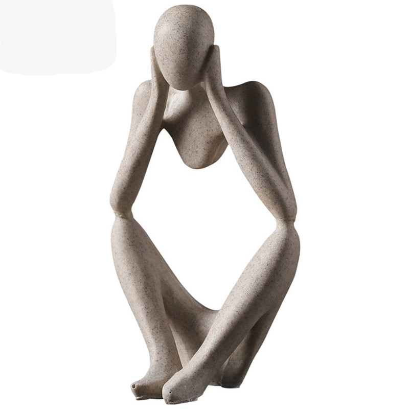 Estatua abstracto figurita de resina arte moderno