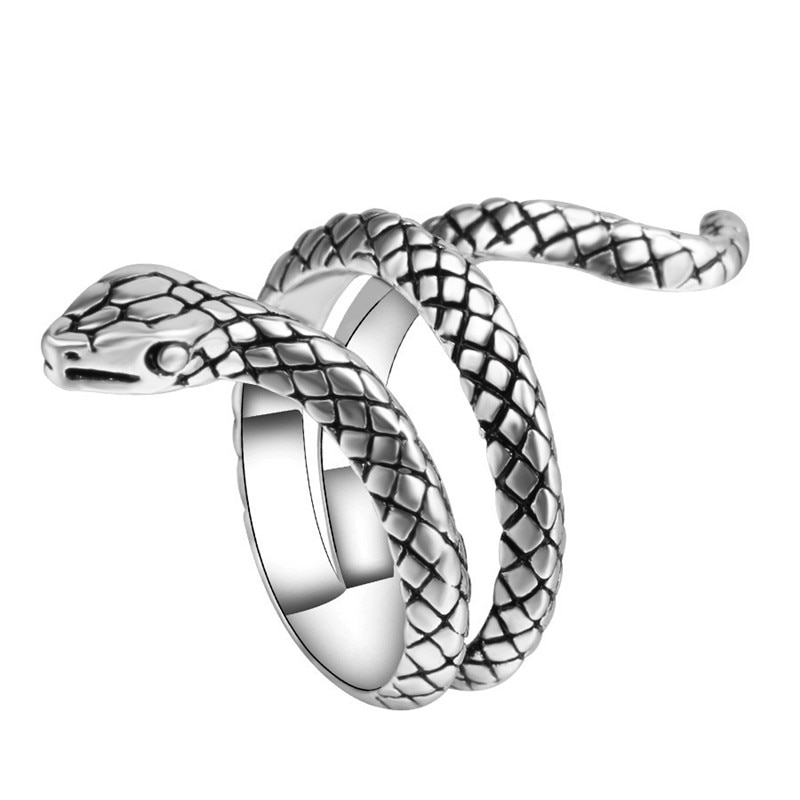 Anillo de serpiente de la personalidad estereoscópico anillo ajustable