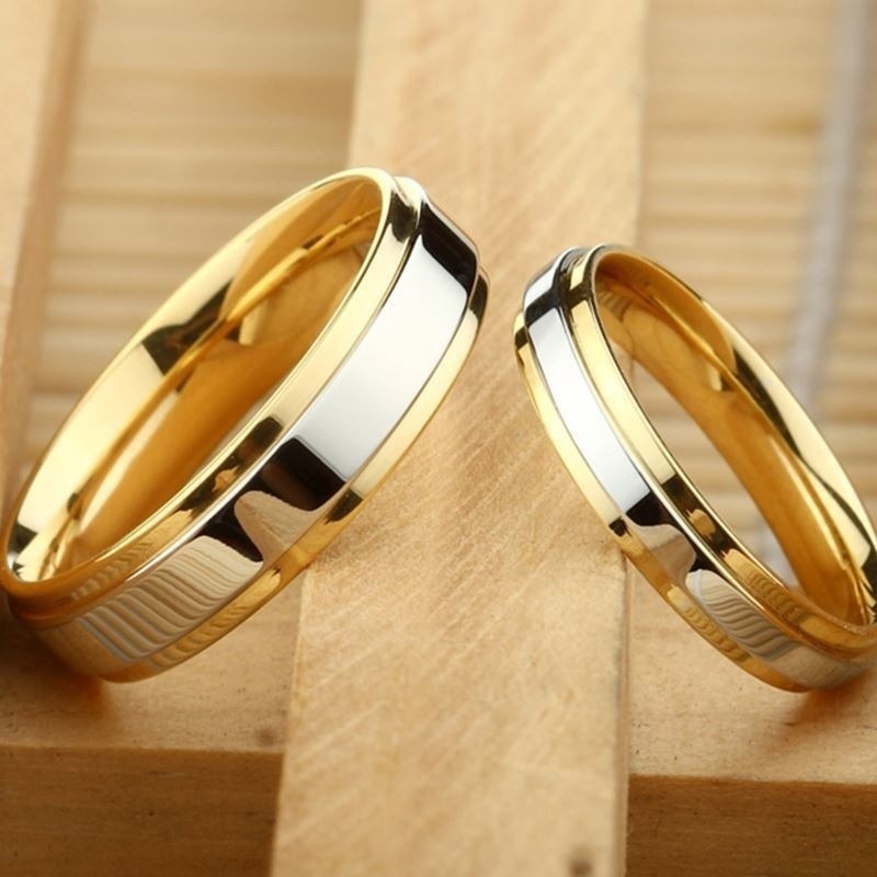 Anillos de acero alianza banda anillos para los hombres y las mujeres