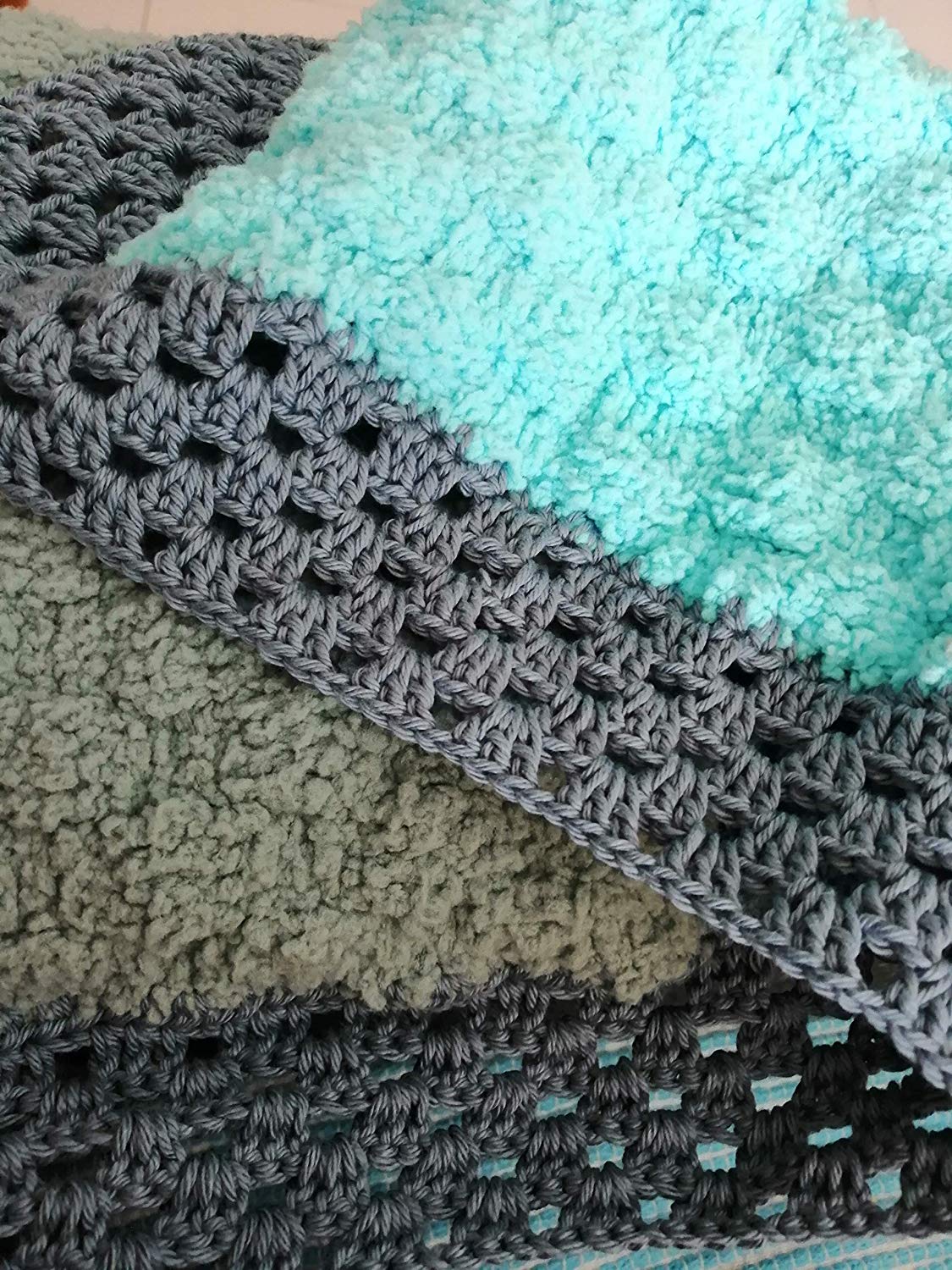 Manta tejida Crochet para bebé